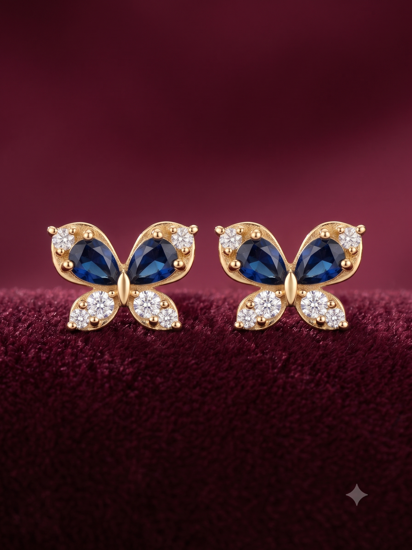 The Azure Papillon Studs