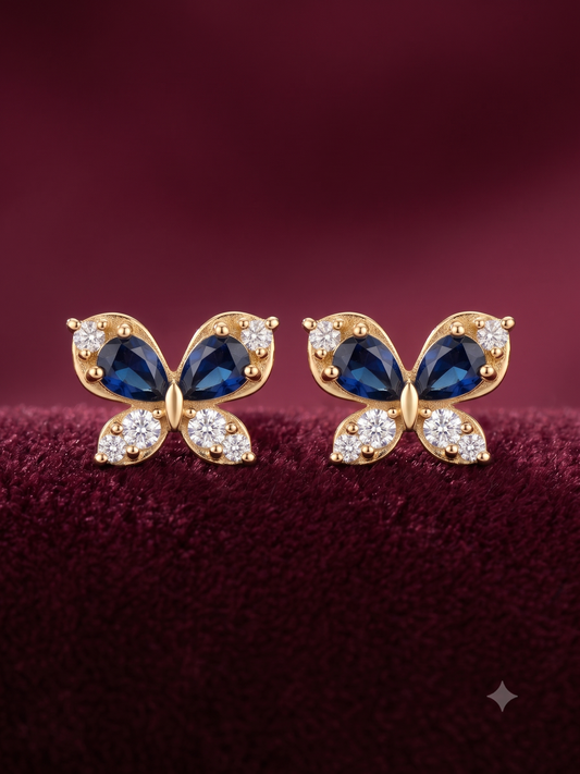 The Azure Papillon Studs