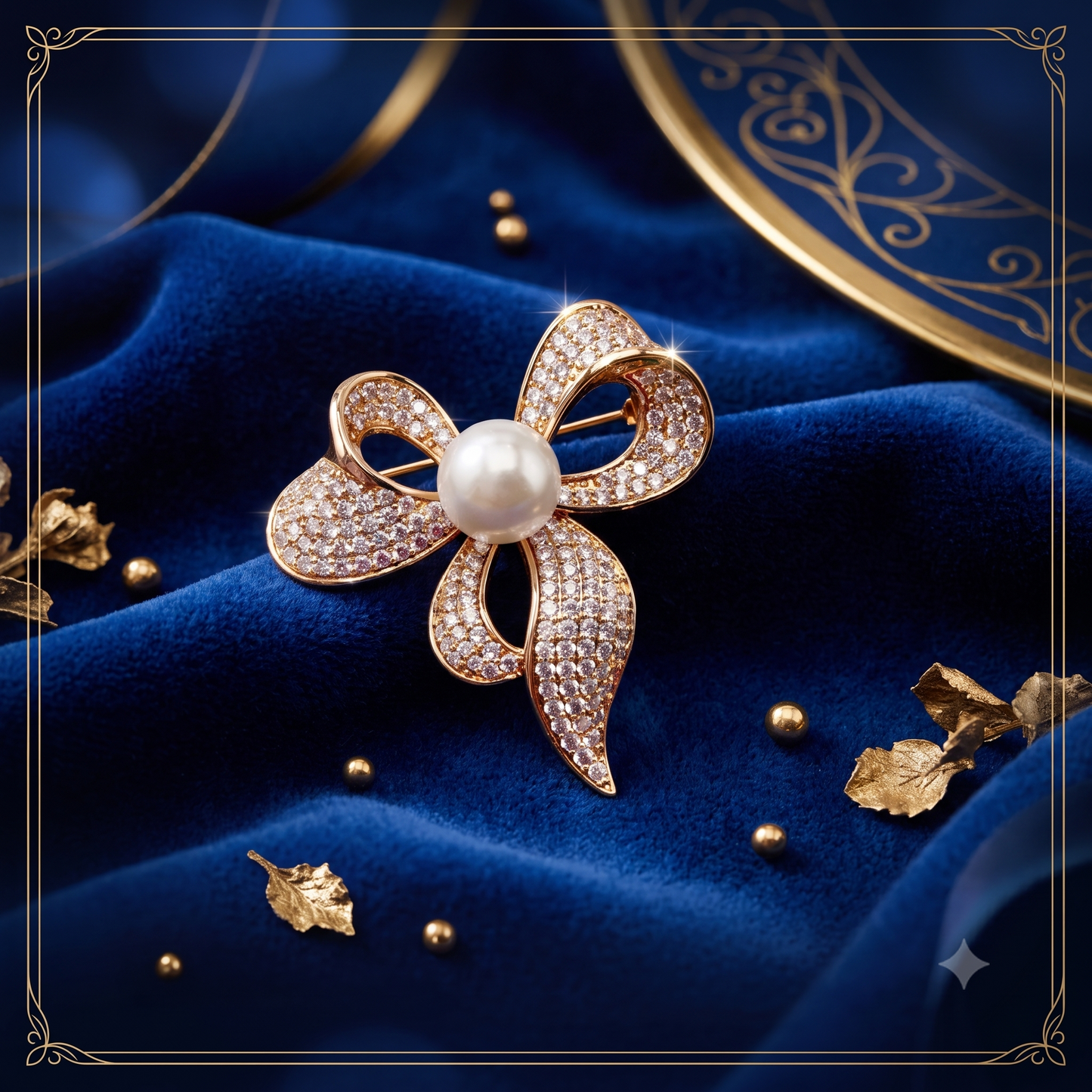 The Celestial Jewels "Celestial Pearl Bow" Brooch