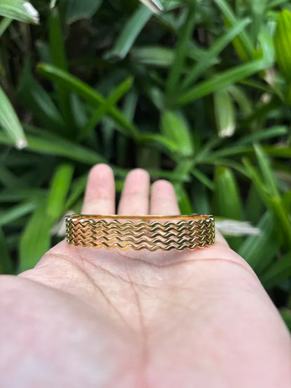 Golden Wave Harmony Bracelet