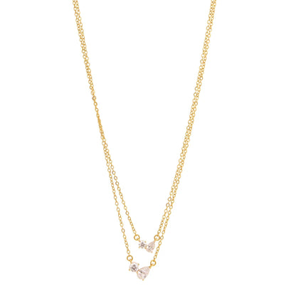 Celestia Duo Drop Layered Necklace