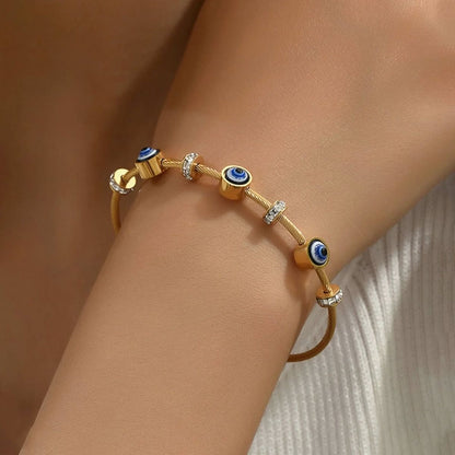 Inny Aura Evil Eye Cable Bracelet