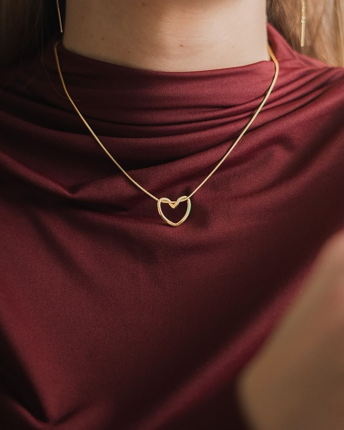 Gold Knotheart Pendant | 18 karat Gold Plated