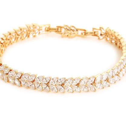 Inny Aurora Leaf Tennis Bracelet