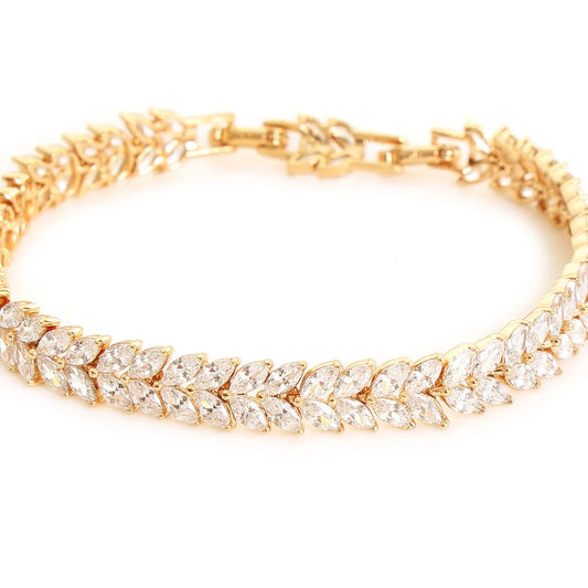 Inny Aurora Leaf Tennis Bracelet