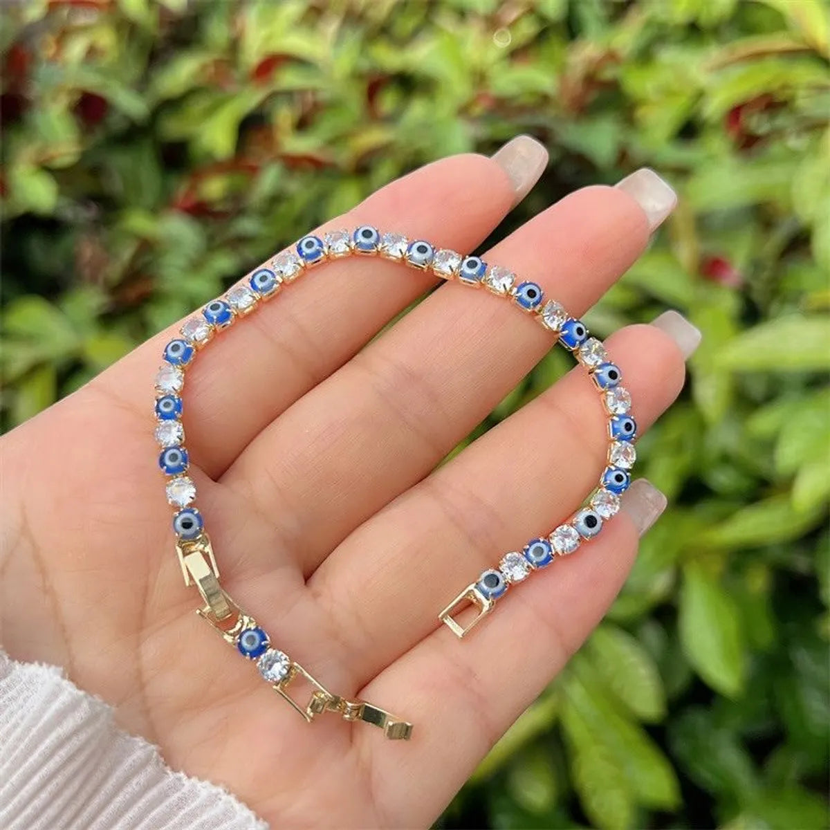 Inny Evil Eye Sparkle Tennis Bracelet