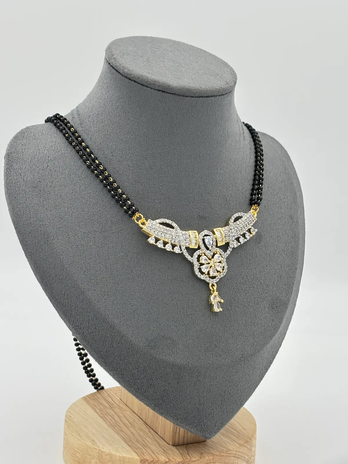 Silver Nazaakat Motif Mangalsutra Set | For Women & Girls