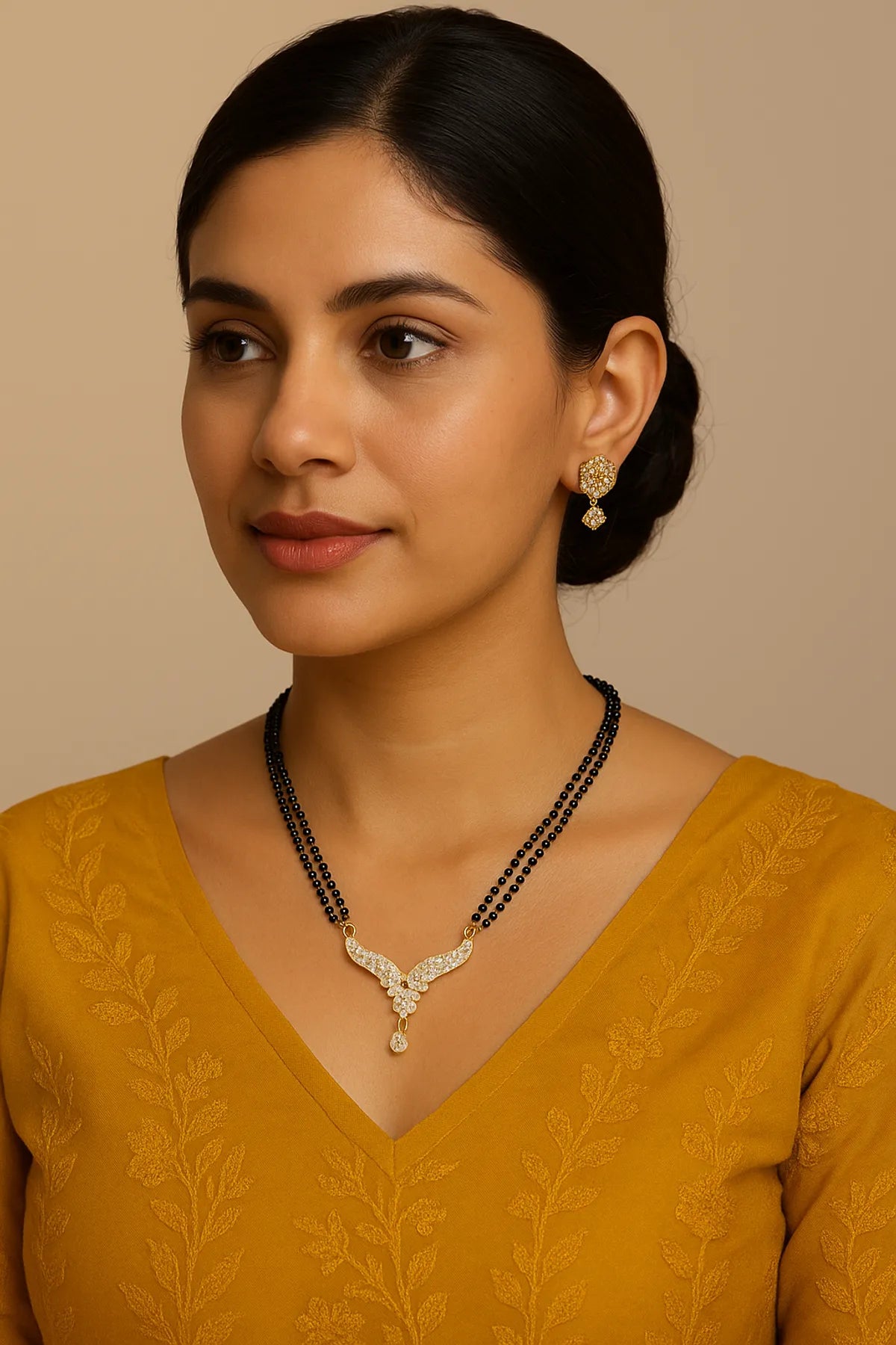 Silver Shringar Bloom Mangalsutra Set | For Women & Girls