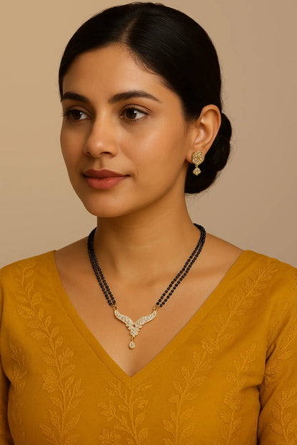 Silver Shringar Bloom Mangalsutra Set | For Women & Girls