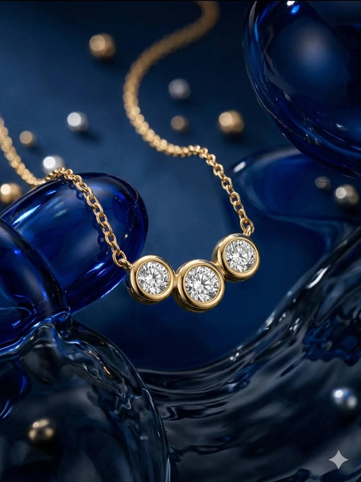 Inny Trinity Glow Diamond Necklace