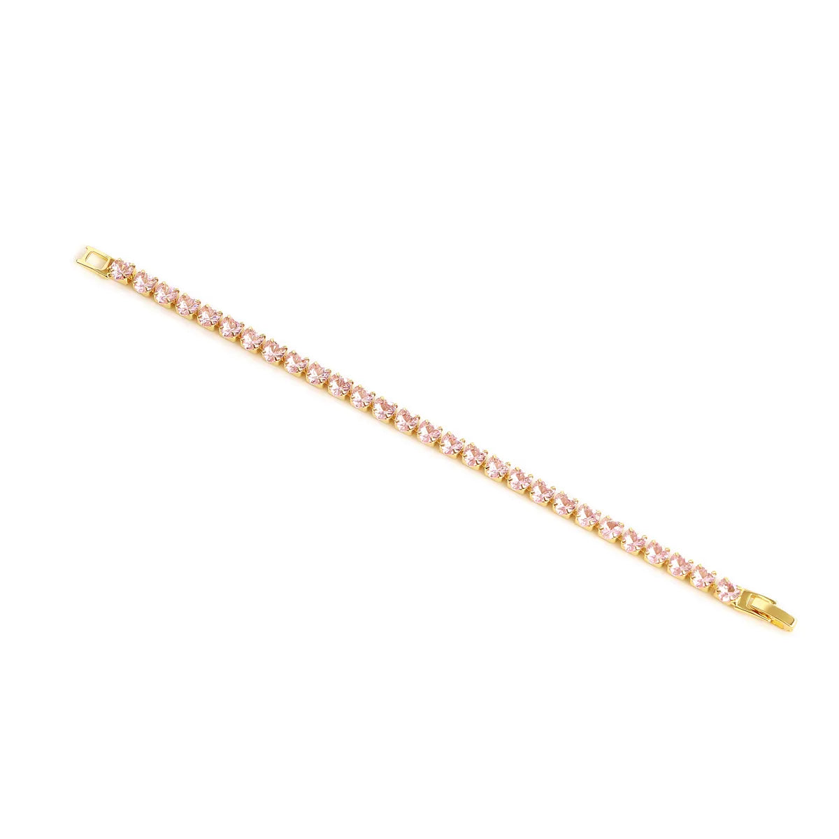 Sweetheart Serenade"  Heart Tennis Bracelet