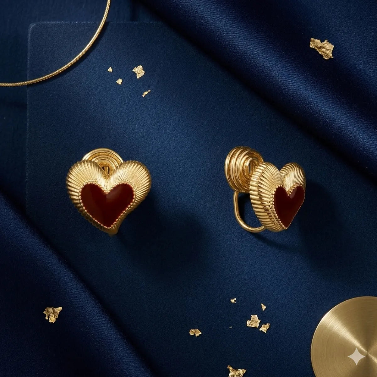 The Amore Ribbed Heart Clip-Ons