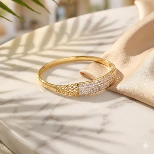 The Aurelia Pavé Mesh Bracelet