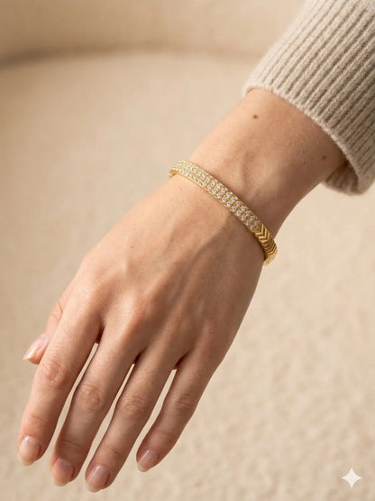 The Aurora Chevron Bangle
