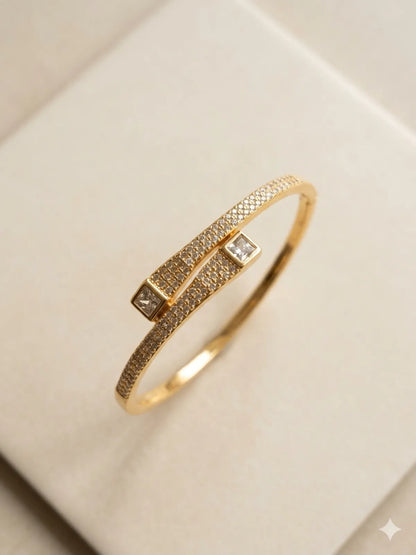 The Aurum Helix Bypass Bangle