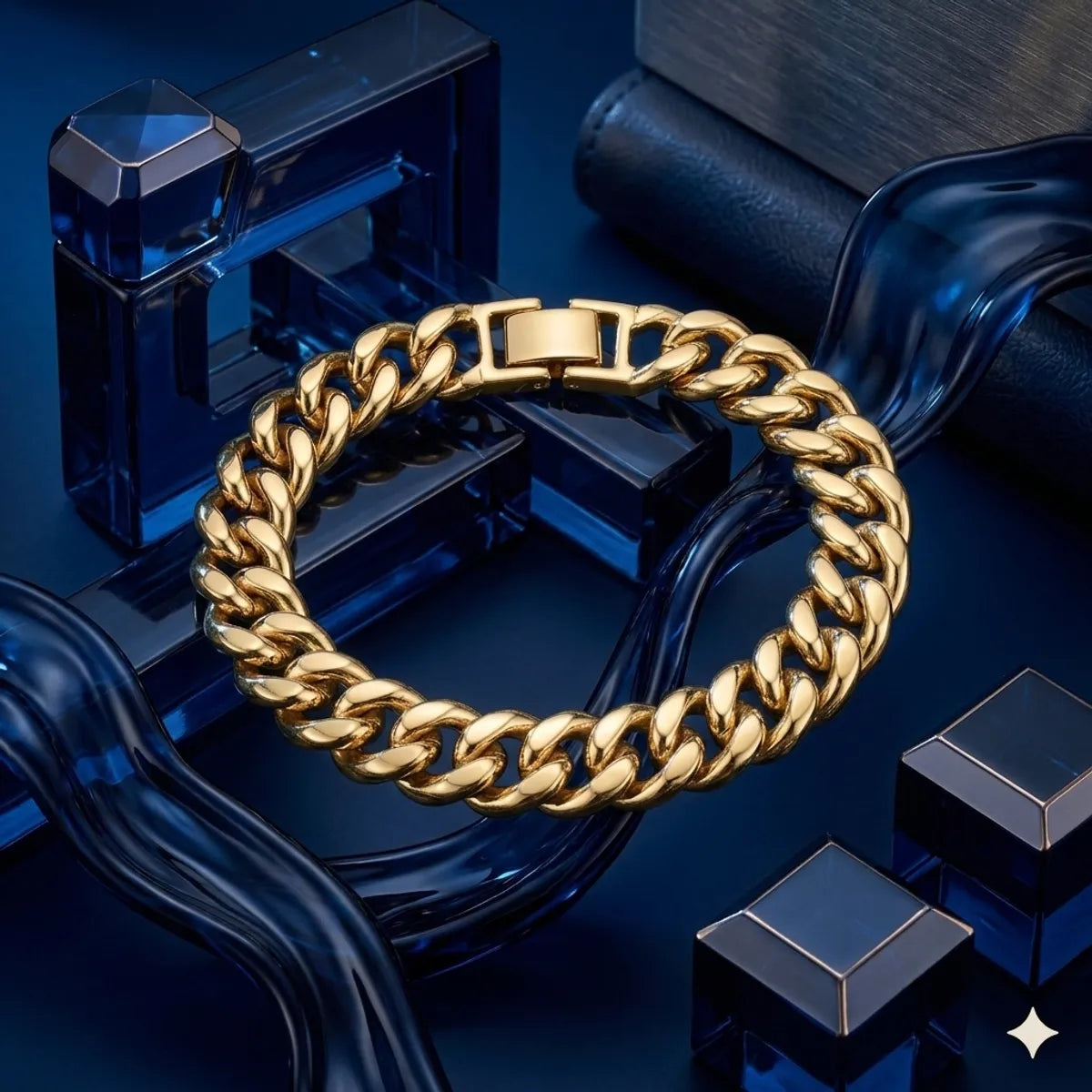 The Azure Monarch Cuban Link Bracelet