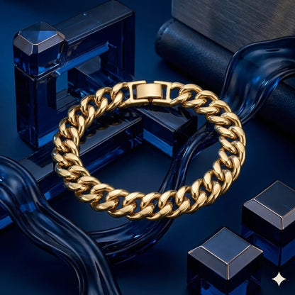 The Azure Monarch Cuban Link Bracelet