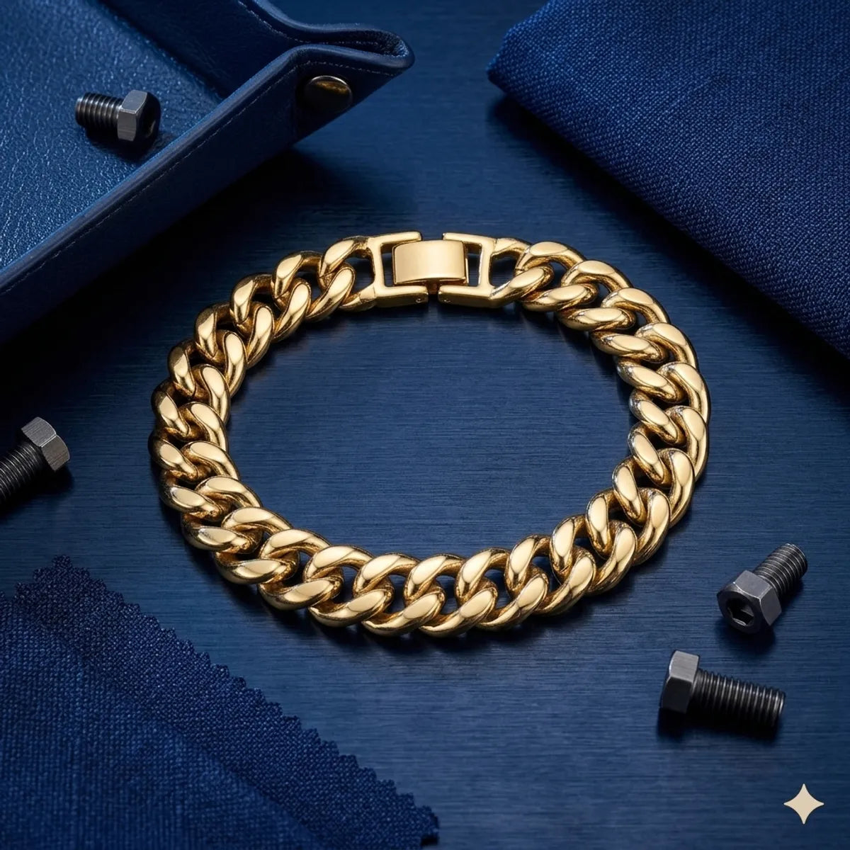 The Azure Monarch Cuban Link Bracelet