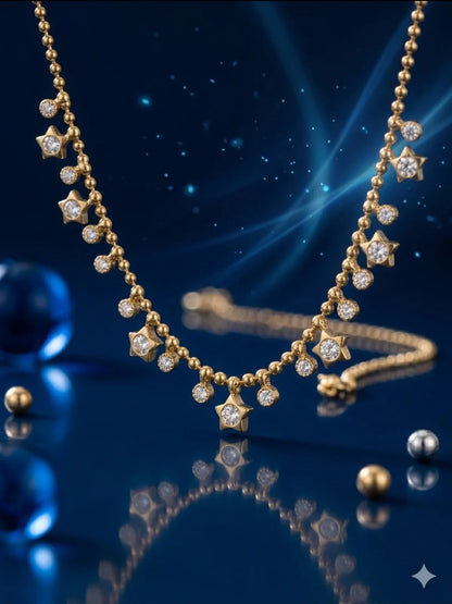 The Celestial Starlight Fringe Necklace