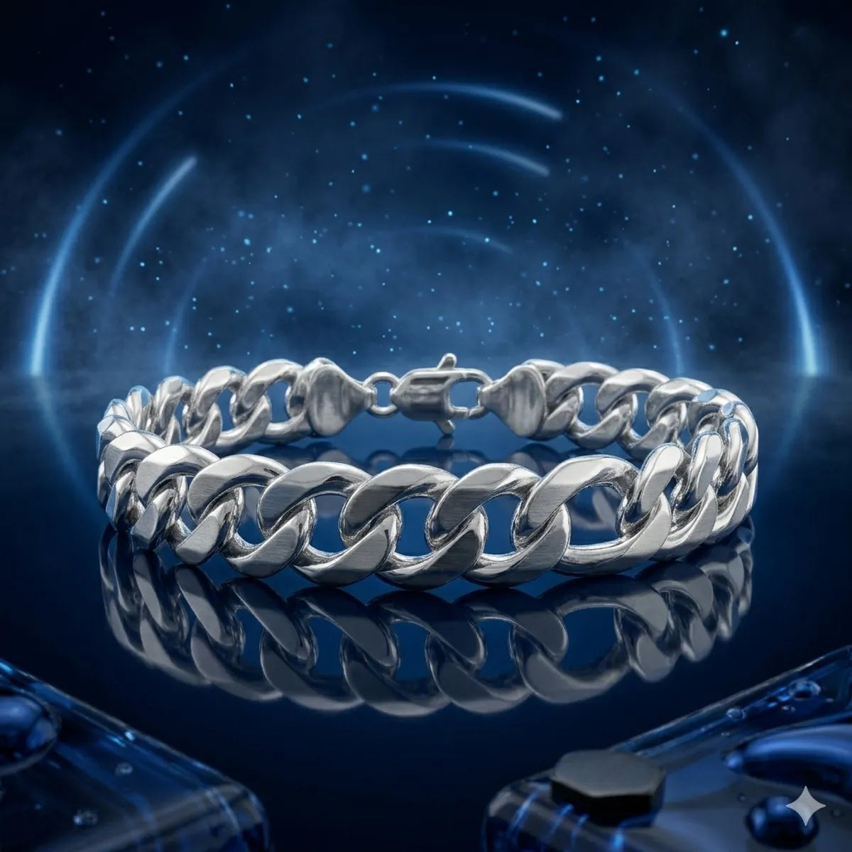 The Cobalt Titan Curb Bracelet