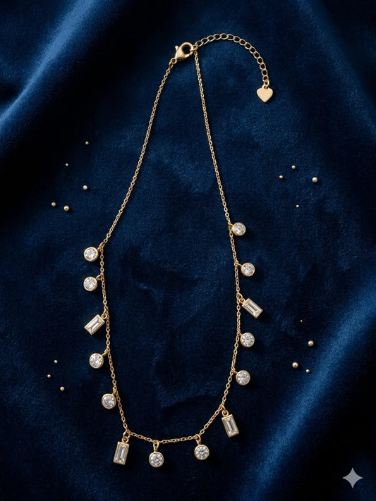 The Lumina Geometric Charm Necklace