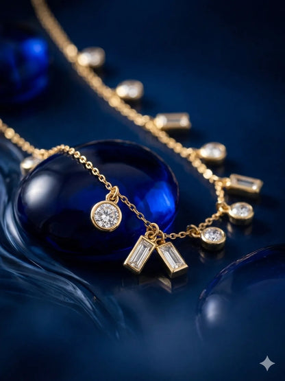 The Lumina Geometric Charm Necklace