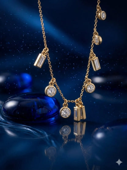 The Lumina Geometric Charm Necklace