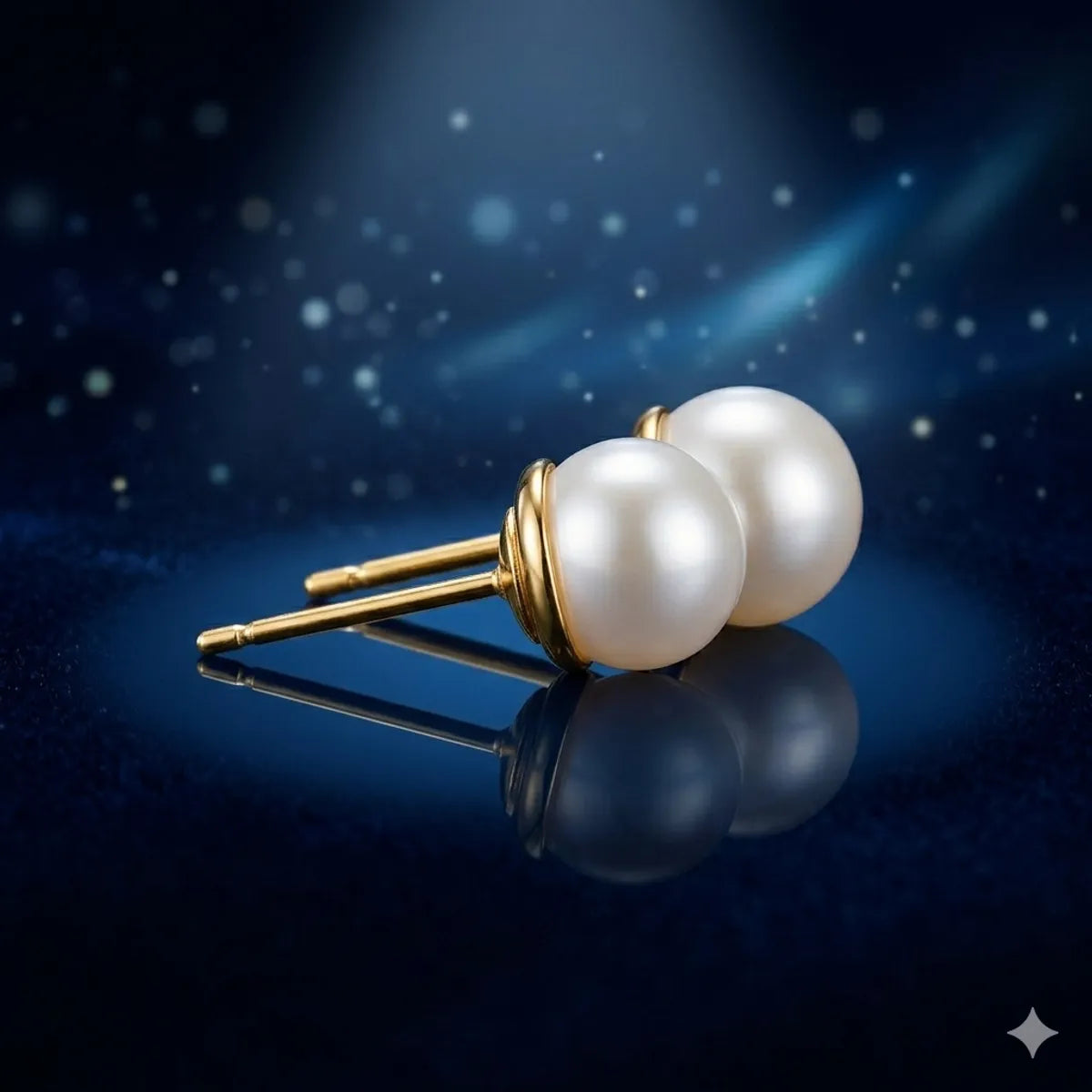 The Luna Lustre Pearl Studs