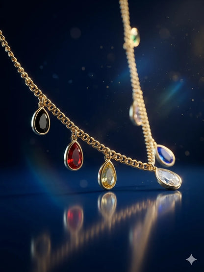 The Spectrum Teardrop Charm Necklace