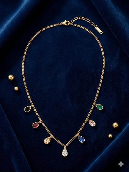 The Spectrum Teardrop Charm Necklace