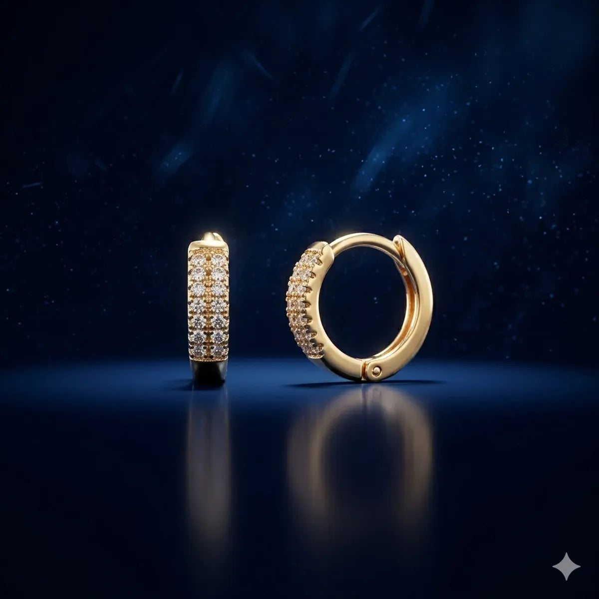The Stellar Pavé Huggies