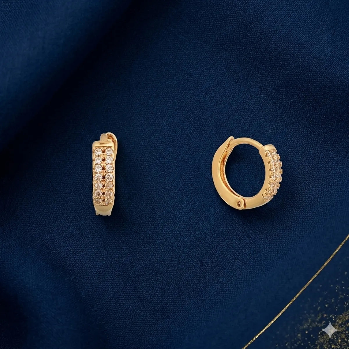 The Stellar Pavé Huggies