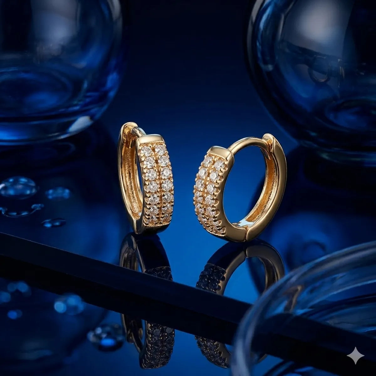 The Stellar Pavé Huggies