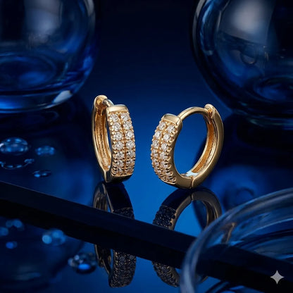The Stellar Pavé Huggies