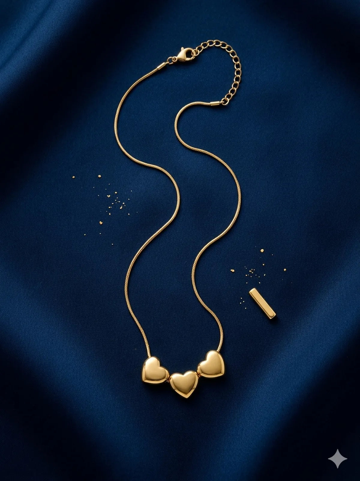 The Triple Amour Snake Chain Necklace
