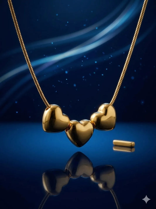 The Triple Amour Snake Chain Necklace