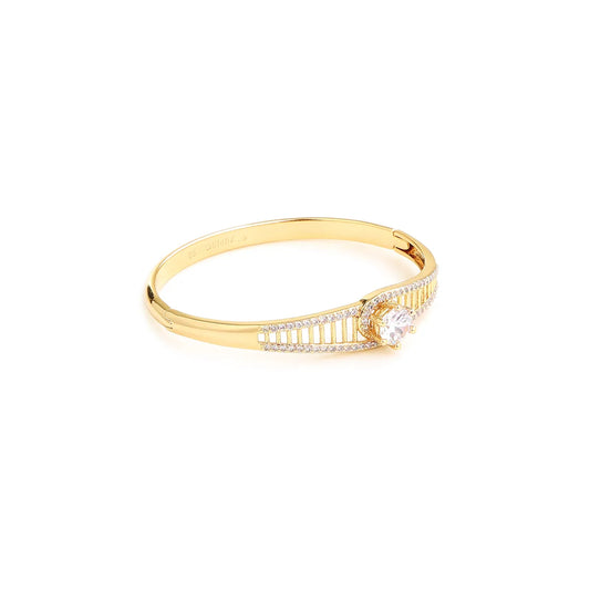 The "Celestial Lattice" Solitaire Bangle