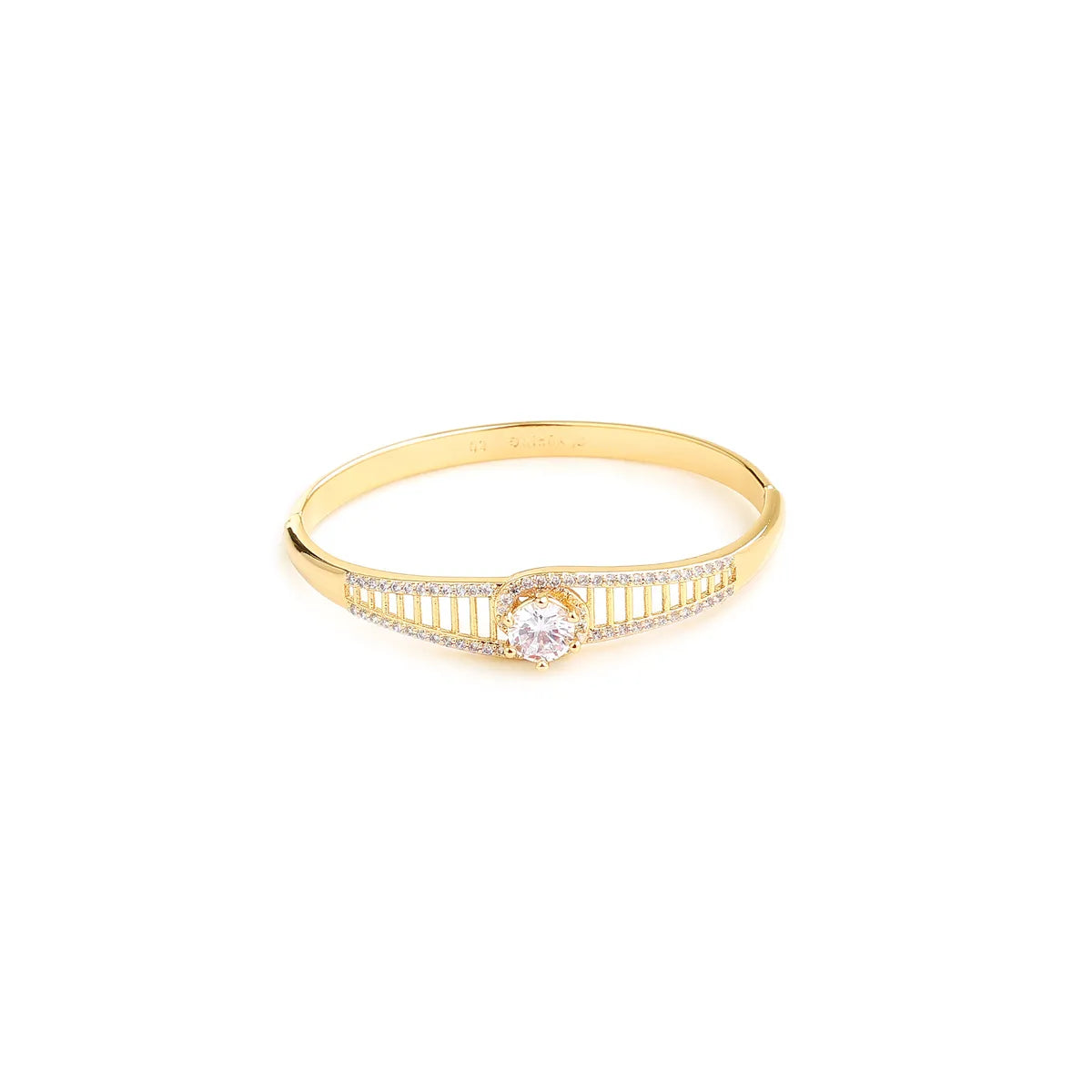 The "Celestial Lattice" Solitaire Bangle