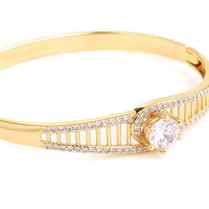 The "Celestial Lattice" Solitaire Bangle