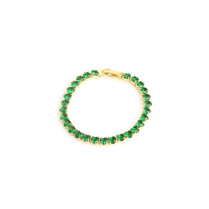 The "Emerald Envy" Heart Tennis Bracelet