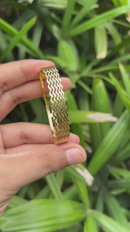 Golden Wave Harmony Bracelet