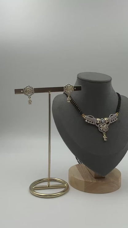 Silver Nazaakat Motif Mangalsutra Set | For Women & Girls