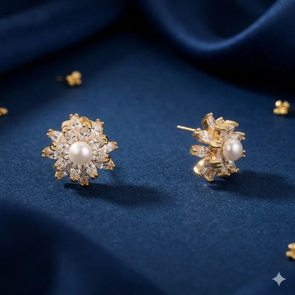Marquise Crystal Sunburst Studs