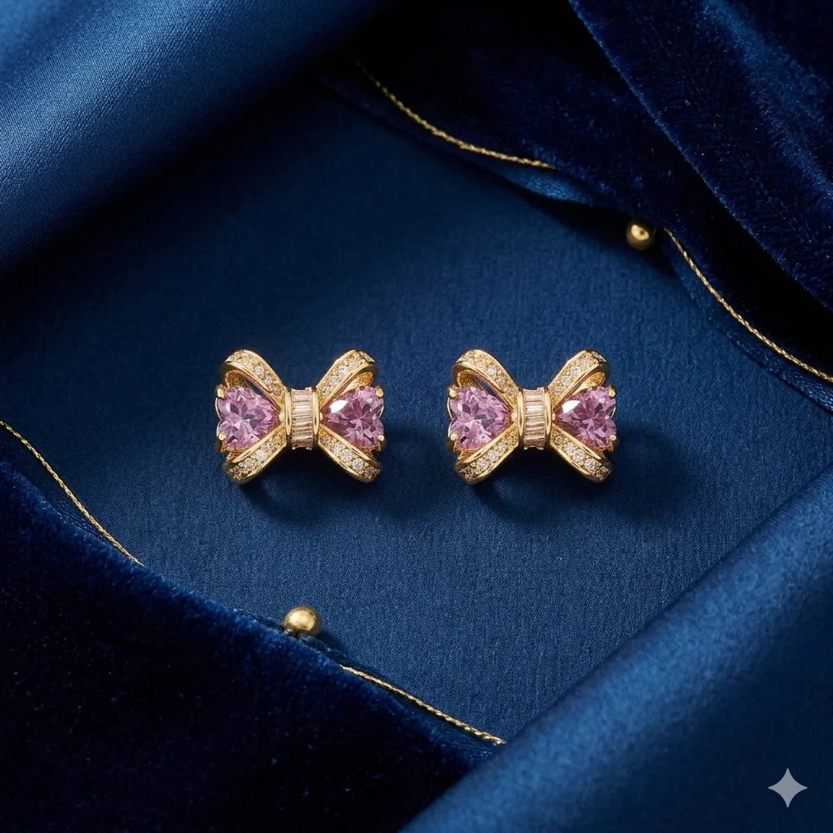 The Blush Ribbon Studs