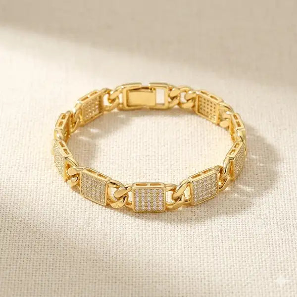 The Aurelia Pavé Link Men's Bracelet