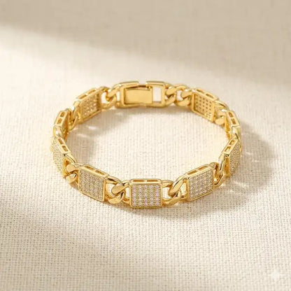The Aurelia Pavé Link Men's Bracelet