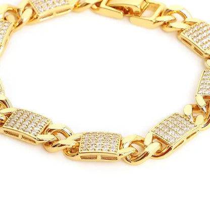 The Aurelia Pavé Link Men's Bracelet