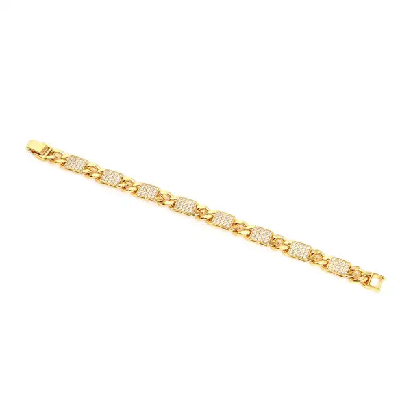The Aurelia Pavé Link Men's Bracelet